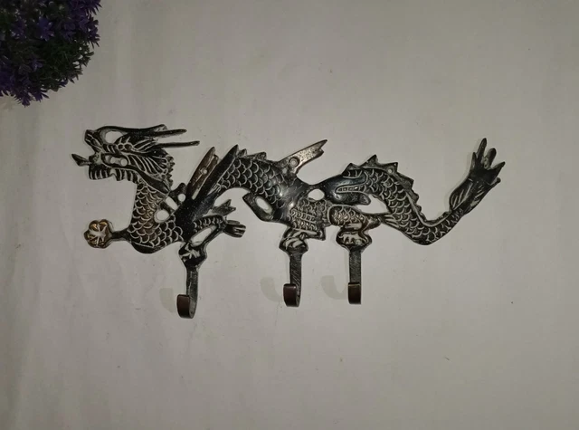 Japanese Dragon Wall Hook Brass Hanging Accessories Curtain Tieback Holder HK524