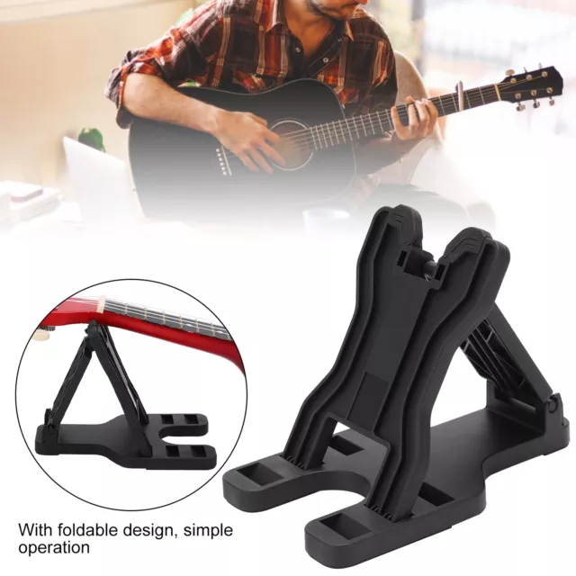 (Noir) Pied De Guitare Pliable Porte-bébé Compact A-Frame Plastique Floor Pliabl