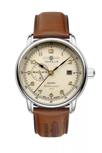 Zeppelin Méditerranée Automatik Uhr 96685 mit Lederarmband