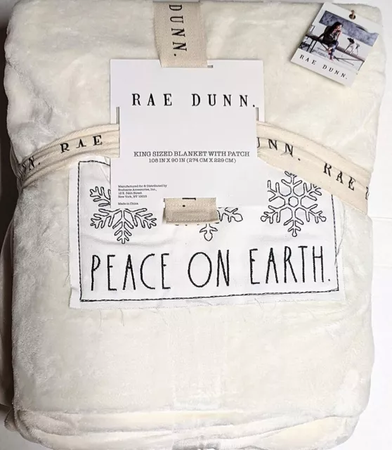 Rae dunn peace on earth blanket new arrivals