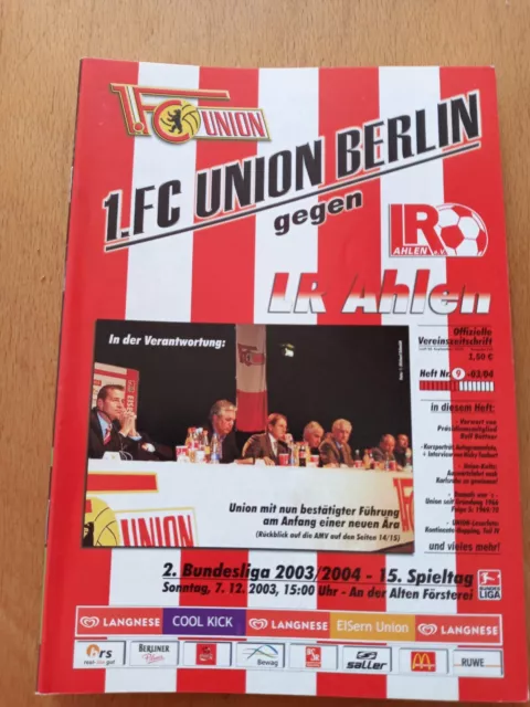 1. FC Union Berlin 2003/04 Nr. 9 LR Ahlen