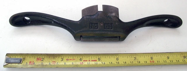 Vintage USA STANLEY FLAT Foot SPOKE SHAVE, No 53, Sweetheart cutter 2