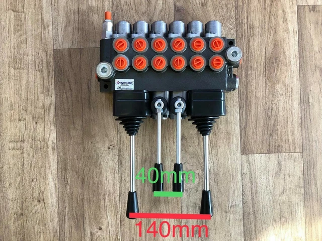 Hydraulik Steuergerät Hydraulikventil Handsteuergerät Handhebelventil Monoblock 2 DW +Schwimmstellung 9v Monoblock