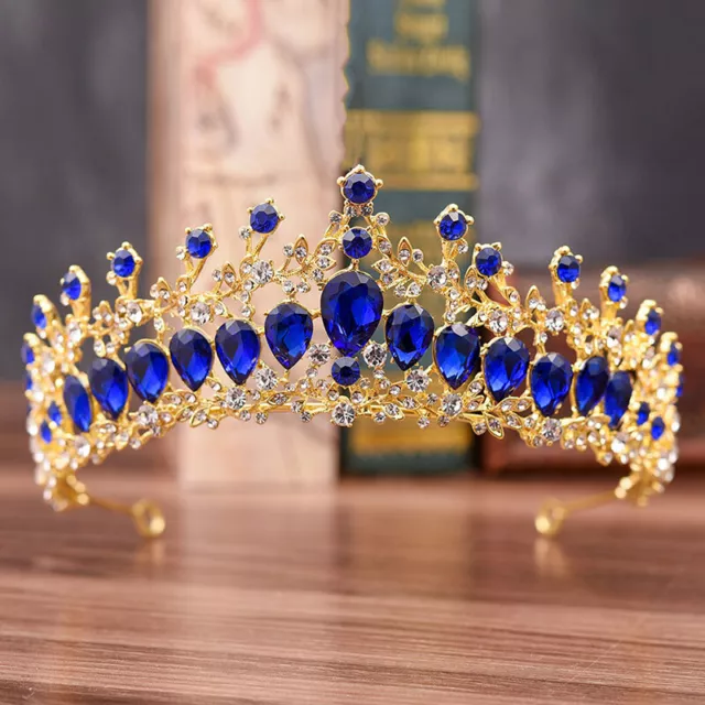 Fashion Baroque Magnificent Big Crystal Bridal Tiaras Wedding Crown for Bride