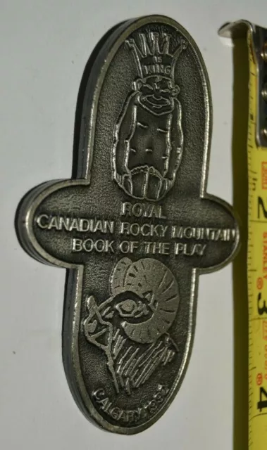 Royal Canadian Rocky Mountain Book of the Play Calgary 1992 Bolo Tie Accent Rare