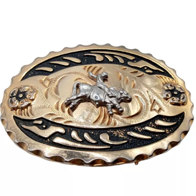 Vintage Bull Rider Belt Buckle Rodeo Cowboy Riding Bullrider Western Wear Countr