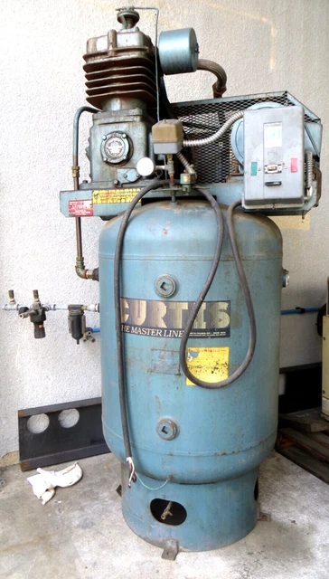 CURTIS 10-HP Air Compressor, 19.1 CFM at 175 PSI, 100-Gal Vertical Tank CURTIS 10-HP Air Compressor, 19.1 CFM at 175 PSI, 100-Gal Vertical Tank