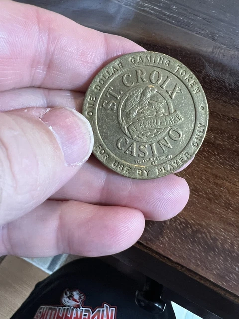 St Croix Casino $1 Slot Gaming Token Turtle Lake WI Wisconsin Brass 1992