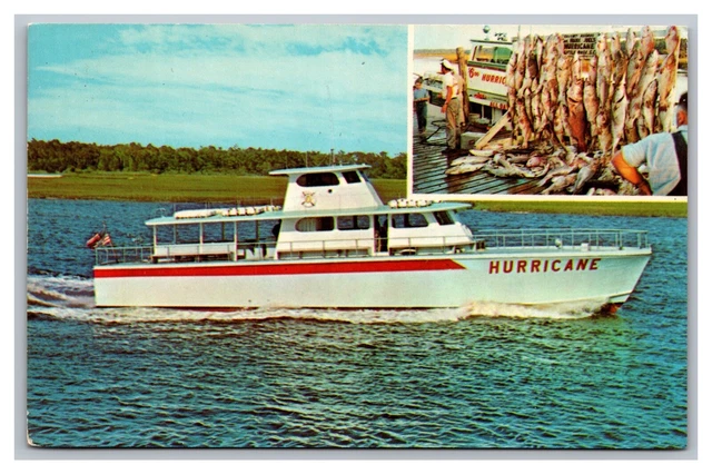 Little River SC South Carolina Hurricane Boat Capt. Frank Juel Postcard