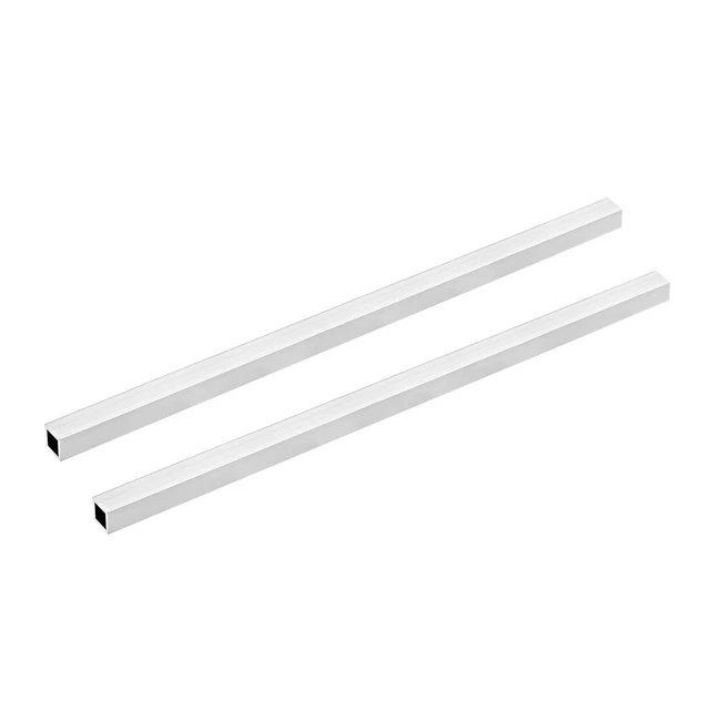 6063 Alluminio Rettilinea Tubo Quadrato 12mmx12mmx1mm 300mm Lunghezza 2pz