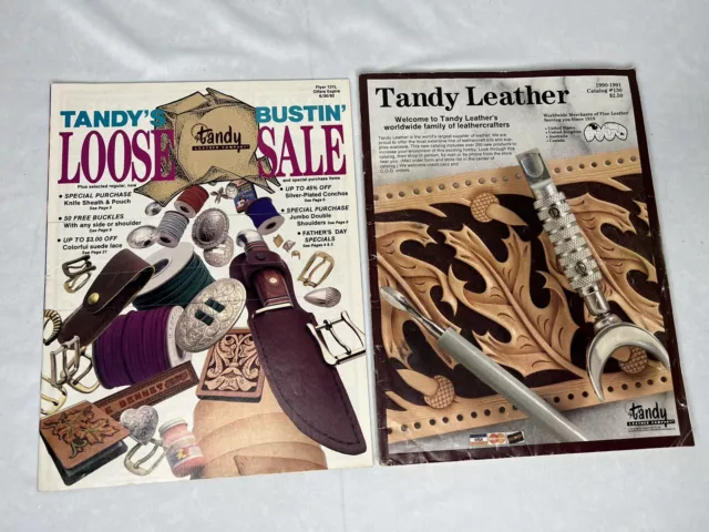 Kits de catálogo vintage 1990 1991 1992 Tandy Leather Company Leathercraft suministros