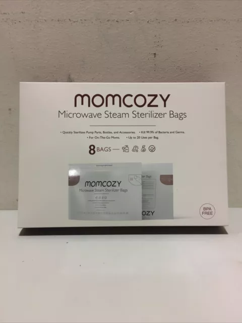 Momcozy Microwave Steam Sterilizer Bags, 15 Count Travel