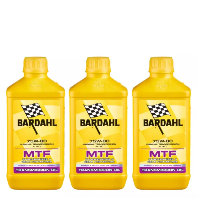 3 Litres Huile Bardahl Transmissions Manuelle Mtf 75W80 Abeille GL-4 Premium 1LT