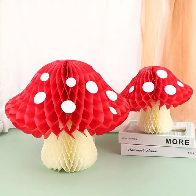 Mushroom Honeycomb Ball Woodland Animal Party Decoration Paper Flower Ball
