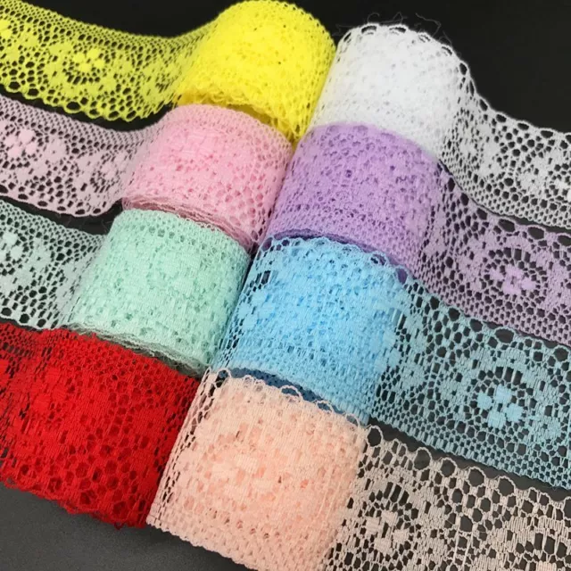 Embroidery Ribbon Laces Embroidered Trim Fabric Lace Decorations Craft Diy 1pc