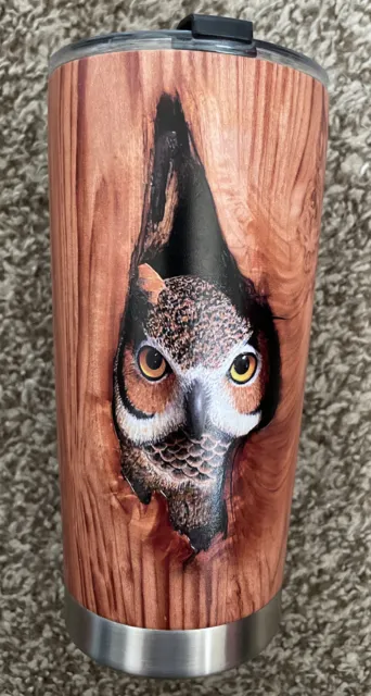 20oz Owl Insulated Travel Mug With Lid