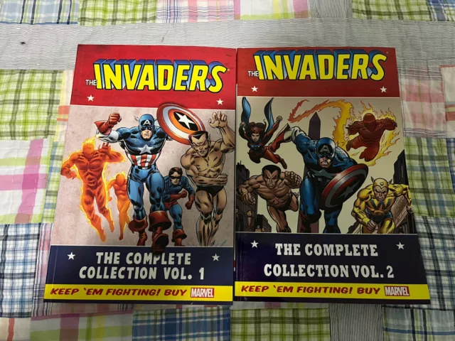 Invaders Classic: The Complete Collection 1 & 2 TPB Lot Captain America Namor