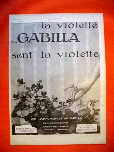 Publicite De Presse Gabilla Parfum La Violette Sent La Violette Ad 1913