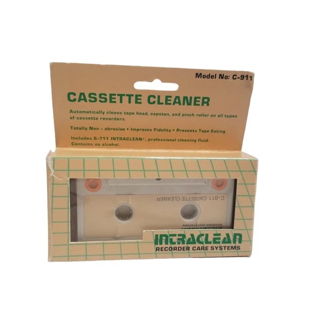 CASSETTE CLEANER TAPE Intraclear Recorder Care Vintage Electronic