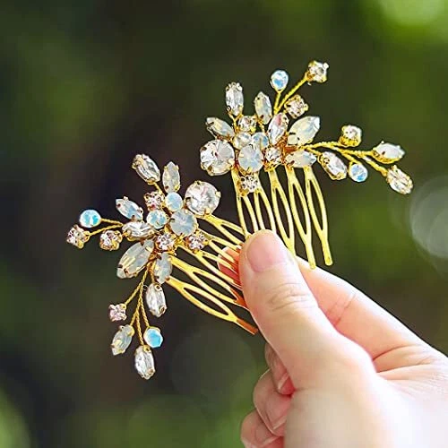 Crystal Hair Comb Bridal HairPc Rhinestone Wedding Hair Accessories For Women