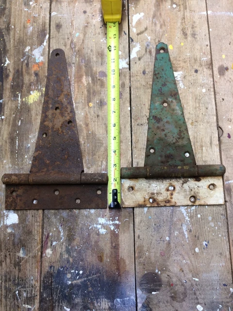 2- Large Vintage Rustic Barn Door Gate Hinges Heavy Duty