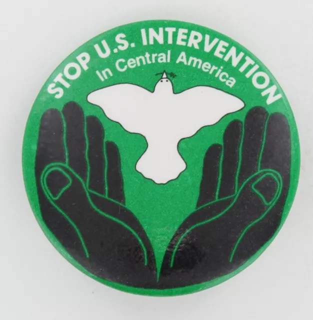 Stop US Wars In Central America 1980 Radical Pacifist Peace WRL White Dove P1045