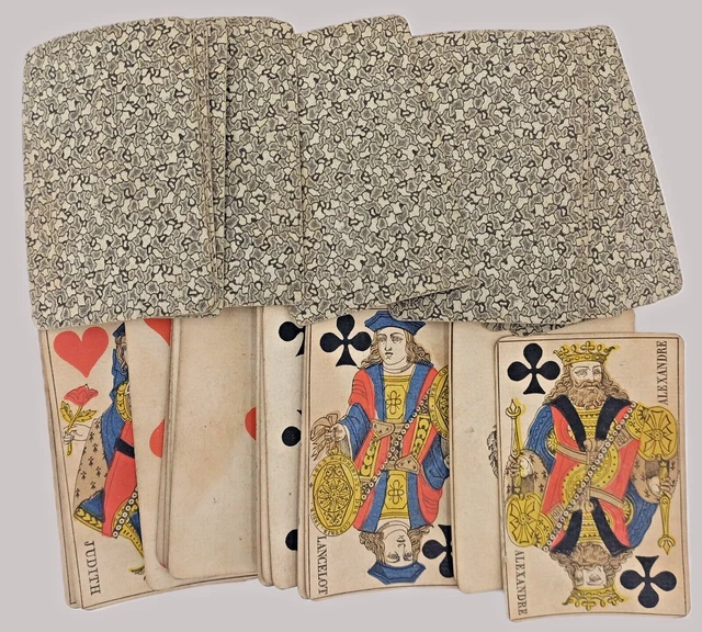 Jeu de cartes ancien XIXe Antique French Portrait Deck 32