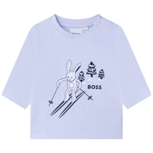 BOSS Baby T-Shirt Ski Hase blau 6 -18 Monate