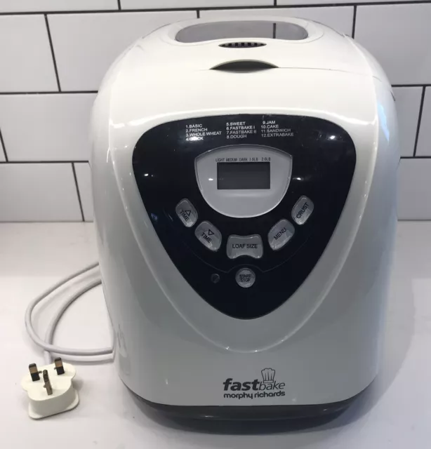 Morphy Richards 48281 Fastbake Multi-Use Breadmaker Bread Machine White AT40