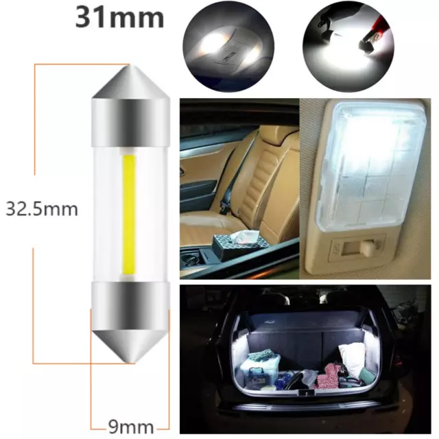 10x C5W C10W LED Canbus Interior Reading Light 31/36/39/41mm Festoon Dome  Light License Plate Door Luggage Trunk Lamp Free Error