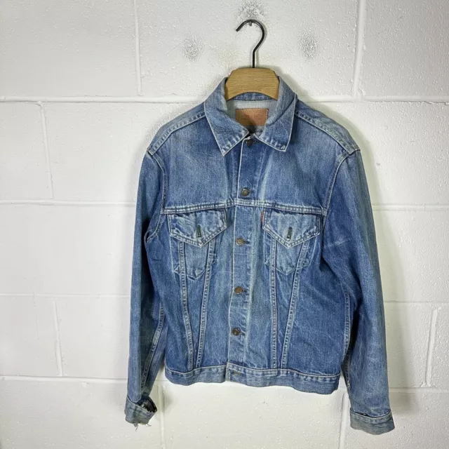 Vintage Levis Jacket Mens 38 Blue 70505 0217 Big E Orange Tab Denim Type 3 70s