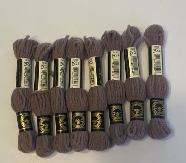 8 Pack Special Dmc 7234 Light Cocoa 100% Virgin Tapestry Wool 8M 8.7 Yards Each