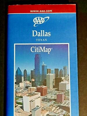 2001/02 Dallas TX CitiMap foldout road map by AAA pre-owned 2