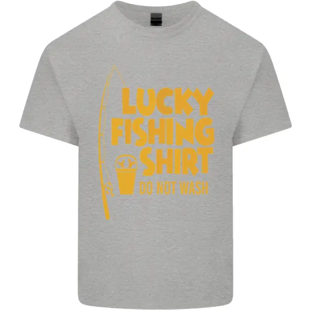 T-shirt top da uomo in cotone Lucky Fishing Fisherman divertente 6