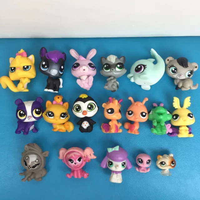 Lot 18 Authentic Littlest Pet Shop Baby Mini Cat Bunny Panda LPS Chien Chat