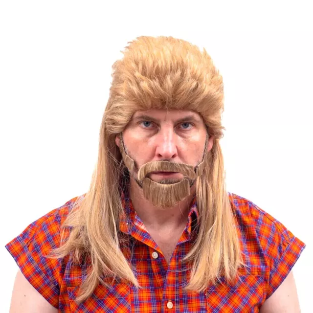 Adult Unisex Joe Dirt Janitor Halloween Cosplay Costume Wig Beard Accessory Set