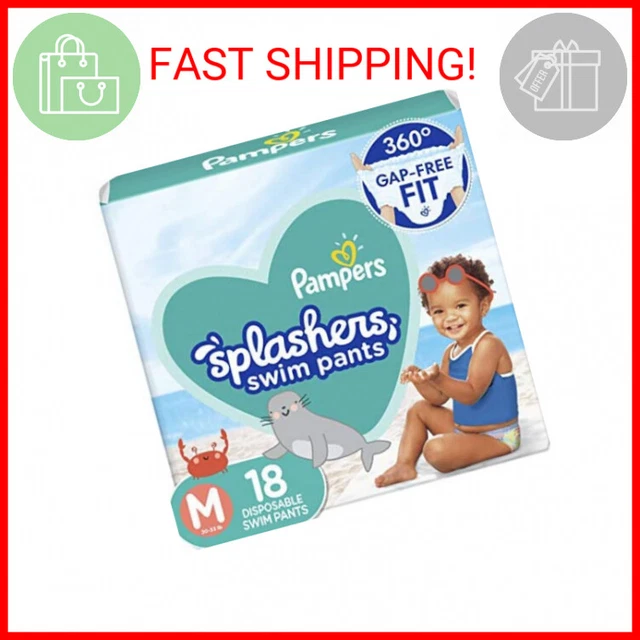 Pampers Splashers Swim Diapers Size M - 18 Count