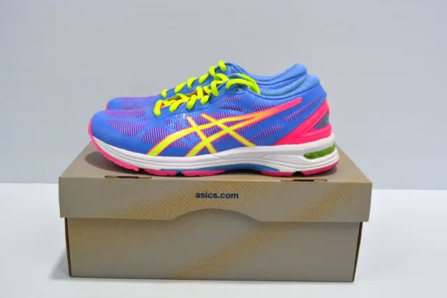 ASICS Gel DS Trainer 20 Running Shoes Womens Size 6.5 T578N NIB Blue Yellow Pink