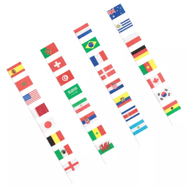 International Flag Collection - 32 Stick Flags from Around the World