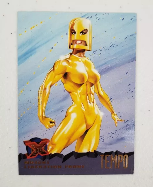 Marvel Fleer Ultra X-Men '95 Tempo Trading Card #86 Team Card Embossed Gold Foil
