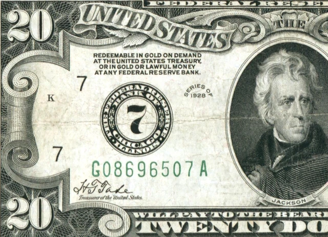 $20 1928 (( CHICAGO )) Federal Reserve Note ** DAILY CURRENCY AUCTIONS