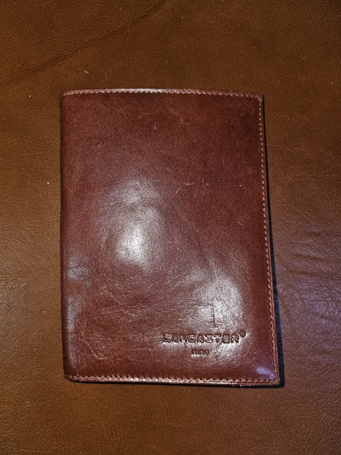 Portefeuille / Porte-monnaie LANCASTER En Cuir Vintage - Couleur Marron, Unisexe, Occasion