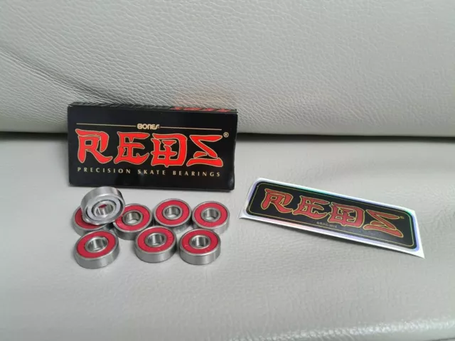 Bones Reds Bearings - (Pack of 8) Skates, Skateboard or Scooter