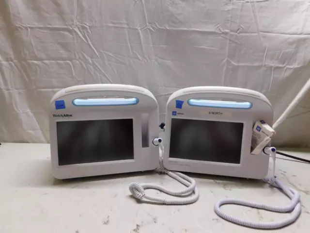 2 Welch Allyn VSM 6000 Series Color Patient Vital Sign Monitors #C6 (LVRC1392)