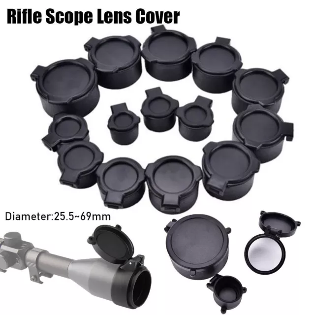 Rifle Scope Quick Spring Protection Lens Cover Flip Up Cap Objective Lense Lid