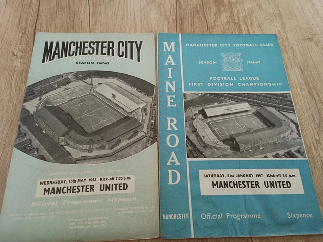 MANCHESTER CITY V Manchester United 1963 ,1967 £1.75 PicClick UK