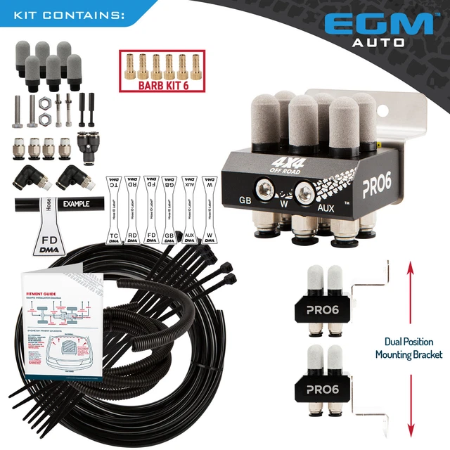 DIFF BREATHER KIT 6 Port For Ford Ranger PX1 PX2 Incl Winch & Auxiliary