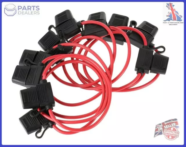 10x ATS BLADE IN-LINE FUSE HOLDER SPLASH PROOF DC 12V 30A FUSES FOR CAR BIKE