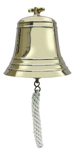 Schiffsglocke, Messing schwer, mit Halter & Bändsel, Ø: 20cm