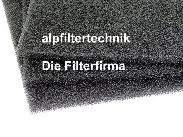 FILTERMATTE LUFTFILTER FILTER 2x1m PPI20 mittel 10mm schwarz Schaumstoff  Schwamm EUR 79,90 - PicClick DE
